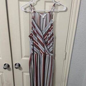 Market & Spruce Striped Mini Dress - Red, White, Gray